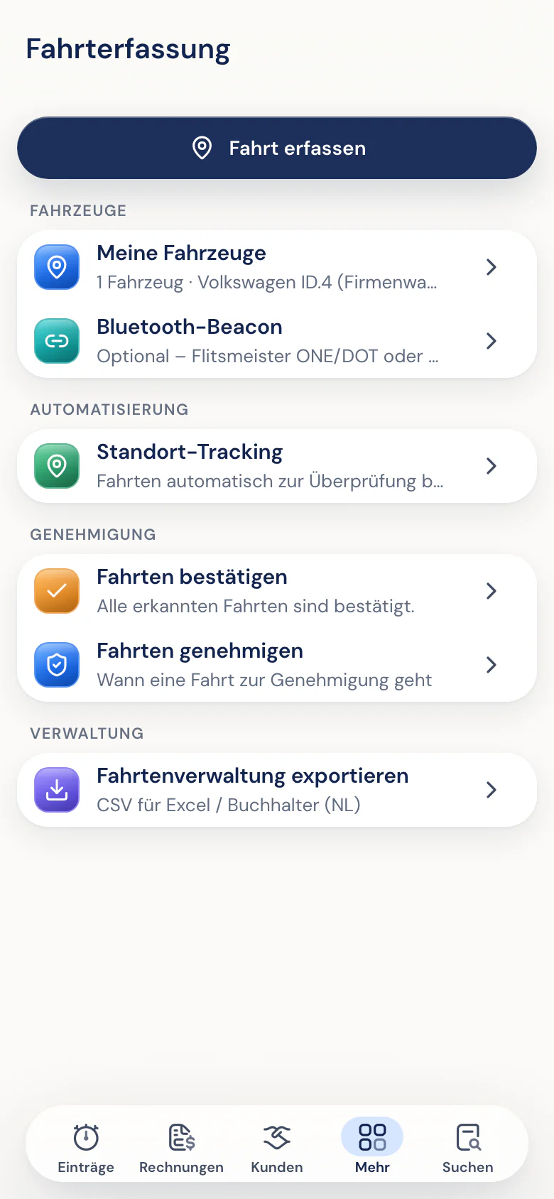 Fahrzeuge, automatische Fahrten und Freigabe