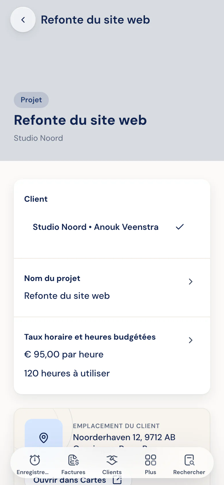 Taux horaire et budget d'un projet